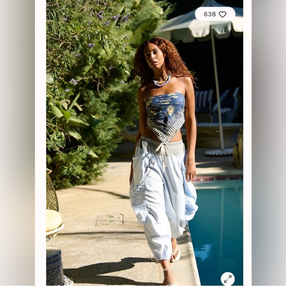 FP Movement by Free People Light Blue Capris size M